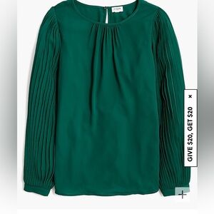 J. Crew Factory • Pleated Sleeve Top • Size XL • NWT
